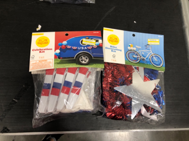 Photo 1 of 5pc Americana Bike Decorating Kit Red/White/Blue - Sun Squad™ and 
Mobile Americana Celebration Kit Stars and Stripes - Sun Squad™
