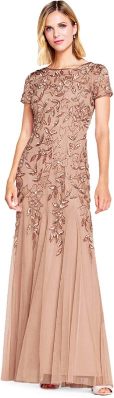 Photo 1 of Adrianna Papell Women's Floral Beaded Godet Gown
18 