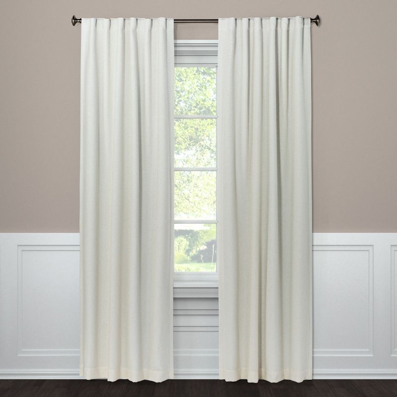 Photo 1 of 1pc Blackout Aruba Linen Window Curtain Panel - Threshold™ (Size: 50"W x 84"L)

