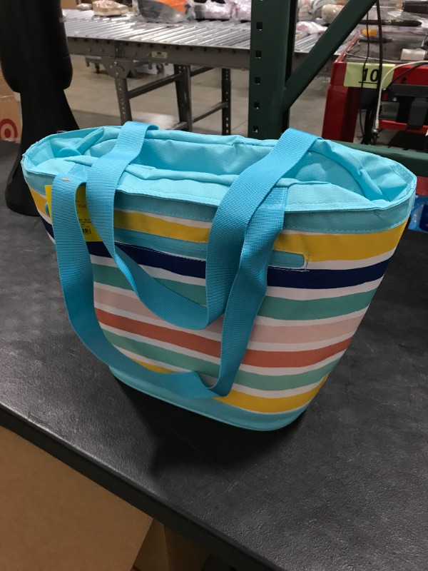 Photo 2 of 4.5qt Tote Cooler Stripe - Sun Squad
