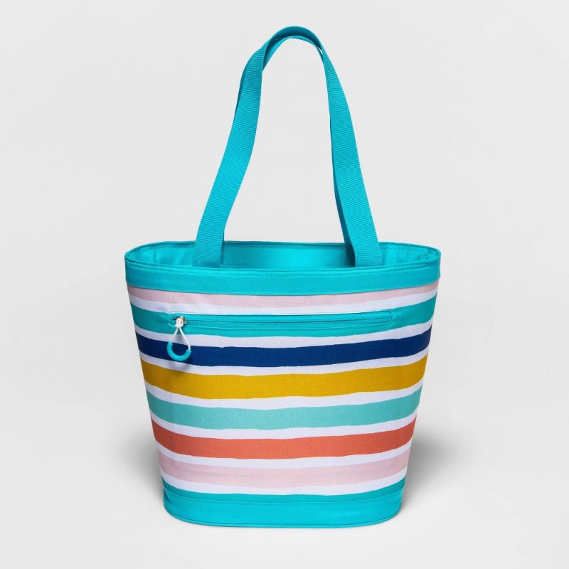 Photo 1 of 4.5qt Tote Cooler Stripe - Sun Squad
