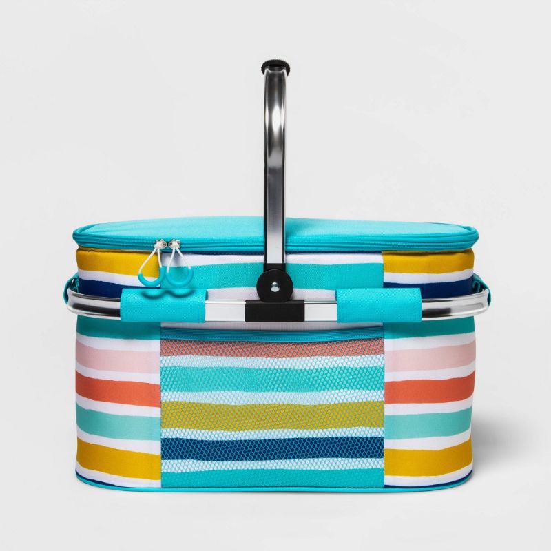 Photo 1 of 13.5qt Picnic Cooler Stripe - Sun Squad
