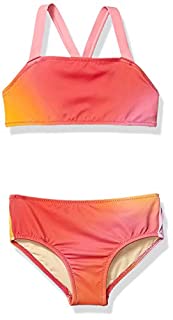 Photo 1 of Amazon Essentials Girls' 2-Piece Bikini Set, Pink, Palm Tree, X-Large (B07K1Y2ZNY)
