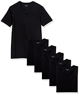 Photo 1 of Amazon Essentials Men's V-Neck T-Shirt, Pack of 6, Black, XX-Large (B071GDVFDV)
