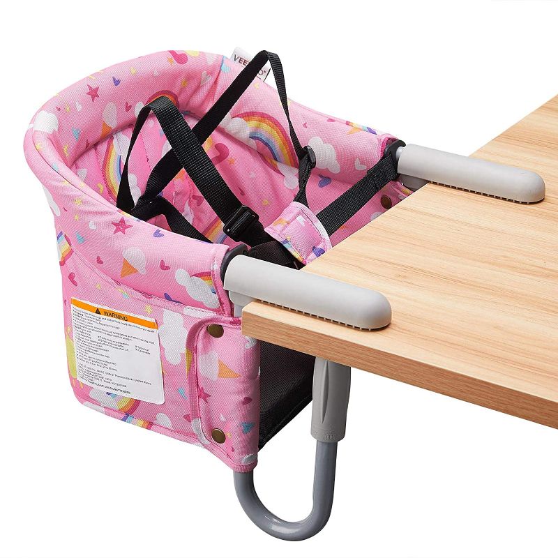 Photo 1 of VEEYOO Clip On High Chairs - Fast Table Chair for Babies and Toddlers, Portable Baby Seat for Table (Geometry Printing)
