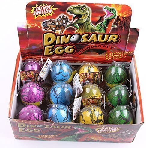 Photo 1 of 12 Pack Dinosaur Egg Cute Magic Growing Dinosaur Egg Add Water Child Gift Hatching Inflatable Toy(Color Cracks)