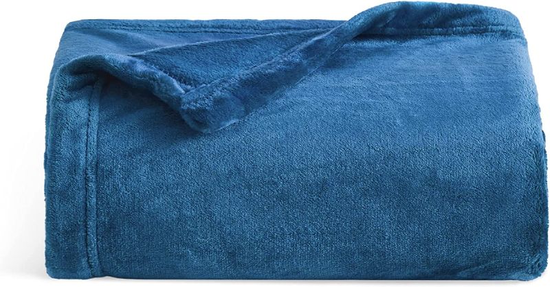 Photo 1 of Bedsure Fleece Blanket Throw Blanket - Mediterranian Bright Blue Lightweight Blanket for Sofa, Couch, Bed, Camping, Travel - Super Soft Cozy Microfiber Blanket
