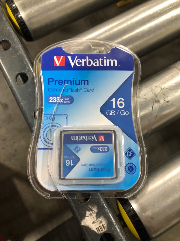 Photo 2 of Verbatim 16GB 233X Premium Compact Flash Memory Card
