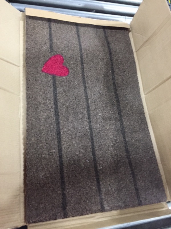 Photo 2 of Calloway Mills 105071729 Pink Heart Doormat 29X17IN
