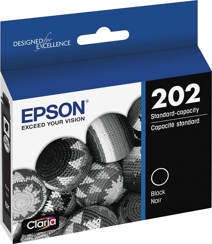 Photo 1 of EPSON T202 Claria -Ink Standard Capacity Black -Cartridge (T202120-S) for Select Epson Expression and Workforce Printers