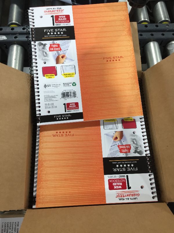 Photo 2 of Five Star 1 Subject Wide Ruled Spiral Notebook (12 Pack)