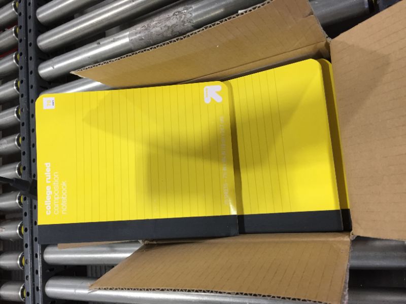 Photo 1 of College Ruled Yellow Hard Cover Composition Notebook - up & up (23 Pack)