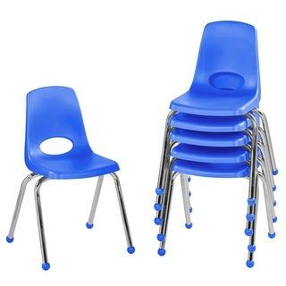 Photo 1 of 16" Stack Chair with Ball Glides - Blue, Set of 6 by Factory Direct Partners