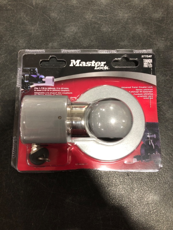 Photo 2 of Master Lock 377DAT Trailer Hitch Lock. PHOTO FOR REFERENCE. DOES NOT INCLUDE KEY ALIKE SET. 
