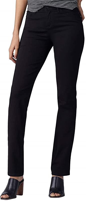 Photo 1 of Lee Women's Flex Motion Regular Fit Straight Leg Jean
SIZE 12 MEDIUM, BLACK. 