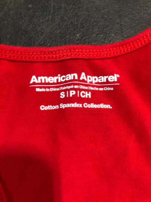 Photo 5 of American Apparel womens Women's Cotton Spandex Halter Bodysuit
RED, SIZE SMALL. PRIOR USE.