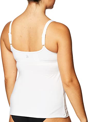 Photo 2 of Amoena Women's Valletta Leisurewear Pocketed Mastectomy Top with Built in Bra/Breast Support. WHITE, SIZE 8.
