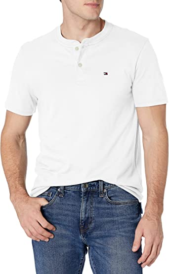 Photo 1 of Tommy Hilfiger Men's Short Sleeve Henley Shirt in Custom Fit
WHITE, SIZE XXL.