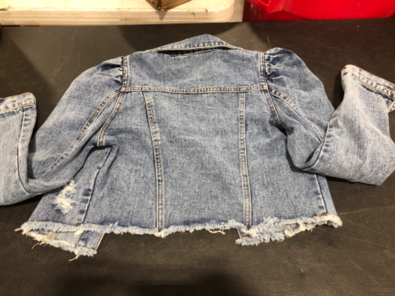 Photo 5 of UNBRANDED WOMEN'S JEAN JACKET. SIZE SMALL. PRIOR USE.