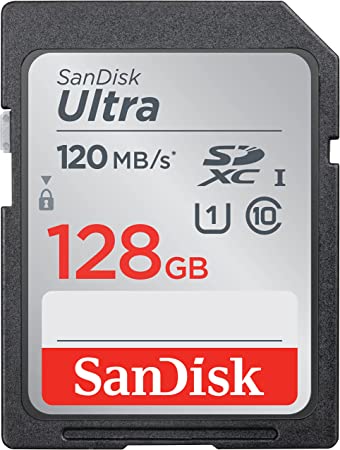 Photo 1 of SanDisk 128GB Ultra SDXC UHS-I Memory Card - 120MB/s, C10, U1, Full HD, SD Card - SDSDUN4-128G-GN6IN
