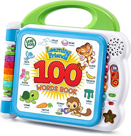 Photo 1 of LeapFrog Learning Friends 100 Words Book, Green. ENGLISH-CHINESE. PRIOR USE. MISSING PACKAGE. PHOTO FOR REFERENCE.
