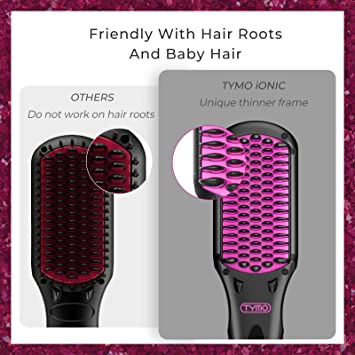 Photo 2 of TYMO Ionic Hair Straightener Brush - Enhanced Ionic Straightening Brush with 16 Heat Levels for Frizz-Free Silky Hair, Anti-Scald & Auto-Off Safe & Easy to Use
OPEN BOX.