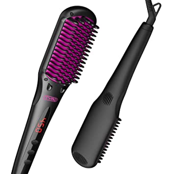 Photo 1 of TYMO Ionic Hair Straightener Brush - Enhanced Ionic Straightening Brush with 16 Heat Levels for Frizz-Free Silky Hair, Anti-Scald & Auto-Off Safe & Easy to Use
OPEN BOX.