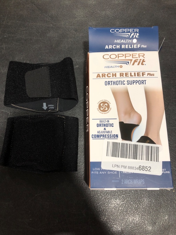 Photo 3 of Copper Fit Health Unisex Arch Relief Plus with Built-In Orthotic Support. OPEN BOX.
