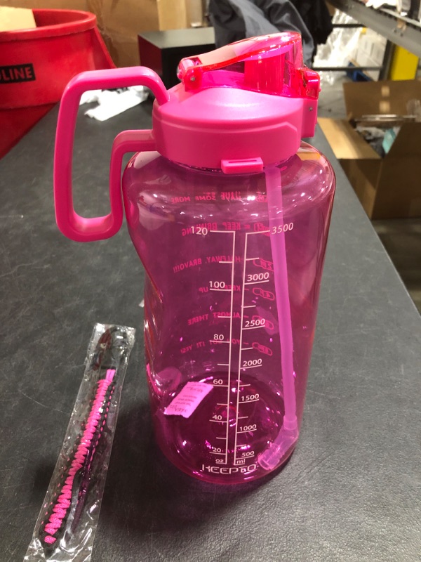 Photo 2 of 1 GALLON WATER JUG, PINK. PRIOR USE.