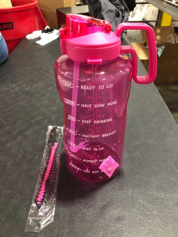 Photo 1 of 1 GALLON WATER JUG, PINK. PRIOR USE.