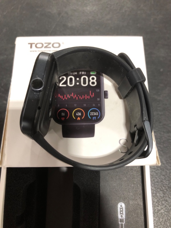 Photo 4 of TOZO S2 Smart Watch Alexa Built-in Fitness Tracker with Heart Rate and Blood Oxygen Monitor,Sleep Monitor 5ATM Waterproof HD Touchscreen for Men Women Compatible with iPhone & Android
OPEN BOX. PRIOR USE.