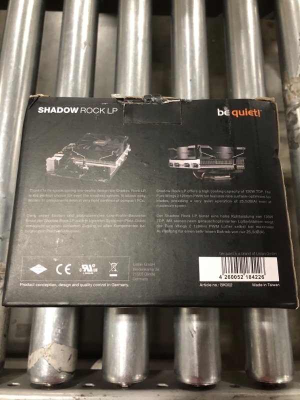 Photo 5 of be quiet! Shadow Rock LP (BK002), 130W TDP, CPU Cooler, Intel-1700/1200/2066/1150/1151/1155/2011(-3) Square ILM, AMD-AM4
OPEN BOX. 