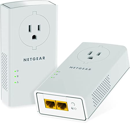 Photo 1 of NETGEAR Powerline adapter Kit, 2000 Mbps Wall-plug, 2 Gigabit Ethernet Ports with Passthrough + Extra Outlet (PLP2000-100PAS)
OPEN BOX. PRIOR USE.