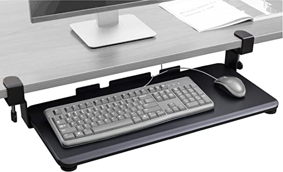 Photo 1 of TechOrbits Keyboard Tray Under Desk – 27" Clamp On Keyboard Drawer Computer Stand – Ergonomic Mouse & Keyboard Sliding Tray Computer Desk Extender
OPEN BOX. 