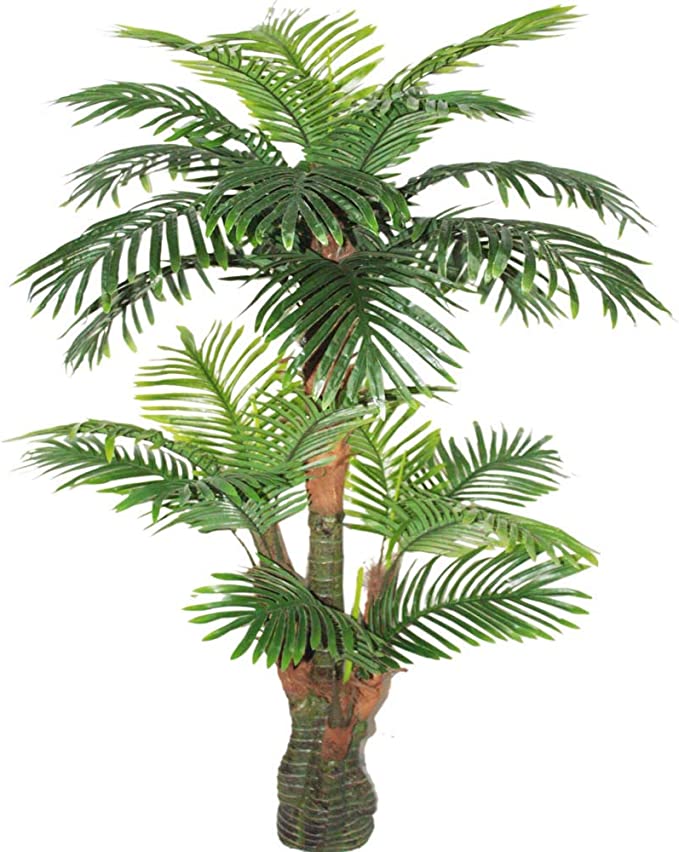 Photo 1 of AMERIQUE Gorgeous & Unique 5 Feet Tropical Palm Artificial Plant Silk Tree, Real Touch Technology, with UV Protection, Super Quality, 5', Green
