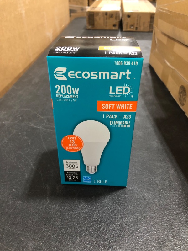 Photo 1 of 200-Watt Equivalent A23 Energy Star Dimmable LED Light Bulb Soft White
