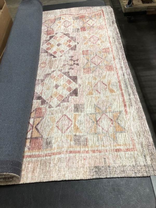 Photo 2 of 5'x7' Distressed Geo Persian Style Rug Blush - Opalhouse™
