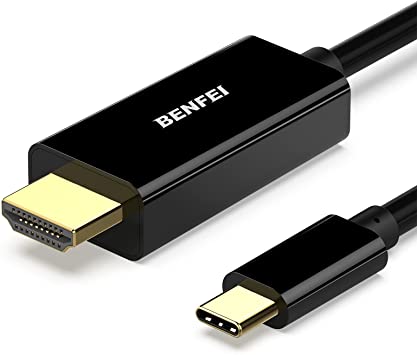 Photo 1 of BENFEI USB C to HDMI Cable, BENFEI USB Type-C to HDMI 3 Feet Cable [Thunderbolt 3 Compatible] for MacBook Pro 2020/2019/2018, MacBook Air/iPad Pro 2018, Samsung Galaxy S10/S9, Surface Book 2 and More
