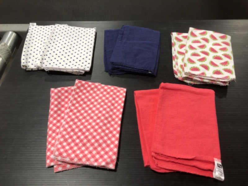 Photo 1 of HB 11 X 17 BURP CLOTHS, PACK OF 10. VARIOUS COLORS.