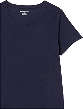 Photo 1 of Amazon Essentials Women's Classic-Fit Short-Sleeve Crewneck T-Shirt. NAVY BLUE. SIZE LARGE.
