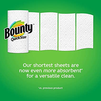 Photo 2 of Bounty Quick Size Paper Towels, White, 4 Packs Of 2 Family Rolls = 8 Family Rolls
