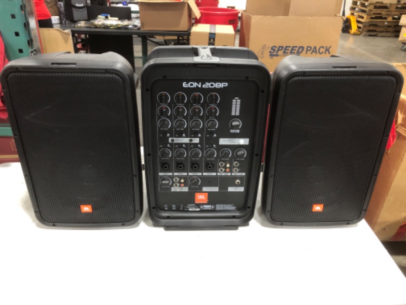 Photo 3 of JBL Professional EON208P Portable All-in-One 2-way PA System with 8-Channel Mixer and Bluetooth
PRIOR USE. MINOR SCRATCHES.