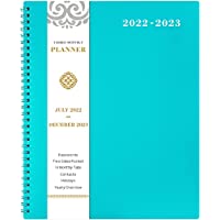 Photo 2 of Monthly Planner 2022-2023 - 2022-2023 Monthly Planner, Jul. 2022 - Dec. 2023, 8.5" x 11", 18-Month Planner 2022-2023 with Tabs, Pocket, Label, Contacts and Passwords, Twin-Wire Binding - Teal by Artfan
LOT OF 2.