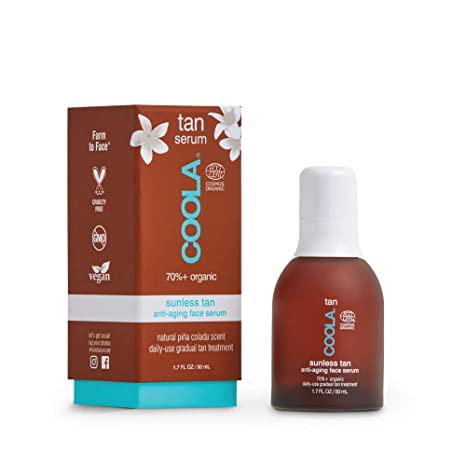 Photo 1 of COOLA Organic Sunless Tanner Serum, Self Tan Face Serum for Anti-Aging and Skin Care, Piña Colada, 1.7 Fl Oz
