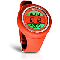 Photo 1 of Multifunction Sports Training Wrist Watch - Smart Classic Sport Running Digital Fitness Gear Tracker w/ 3D Sensor Pedometer, Timer, Alarm, Removable Strap, For Men and Women - Pyle PATW19OR (Orange)
