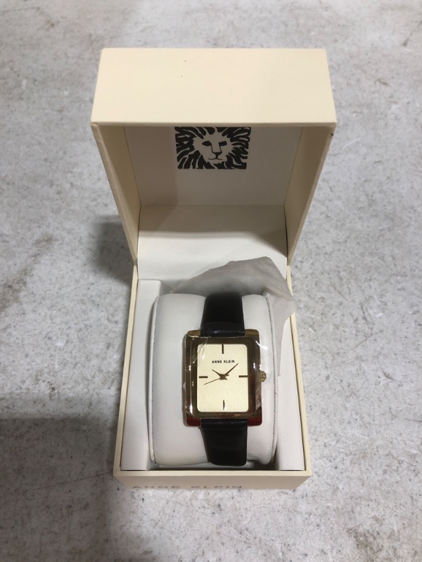 Photo 3 of Anne Klein Women's Leather Strap Watch
