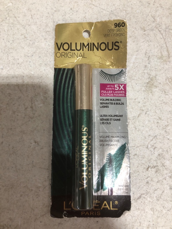 Photo 3 of L'Oreal Paris Makeup Voluminous Original Washable Bold Eye Mascara, Deep Green, 0.27 Fl Oz
