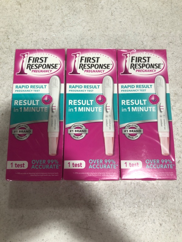 Photo 3 of First Response Rapid Result Pregnancy Test
LOT OF 3.