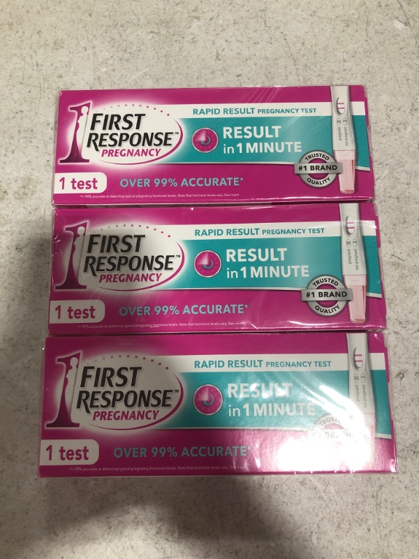 Photo 4 of First Response Rapid Result Pregnancy Test
LOT OF 3.