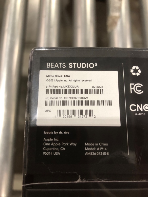 Photo 5 of Beats Studio3 Wireless Noise Cancelling Over-Ear Headphones - Apple W1 Headphone Chip, Class 1 Bluetooth, 22 Hours of Listening Time, Built-in Microphone - Matte Black (Latest Model)
SEALED NEW IN BOX.